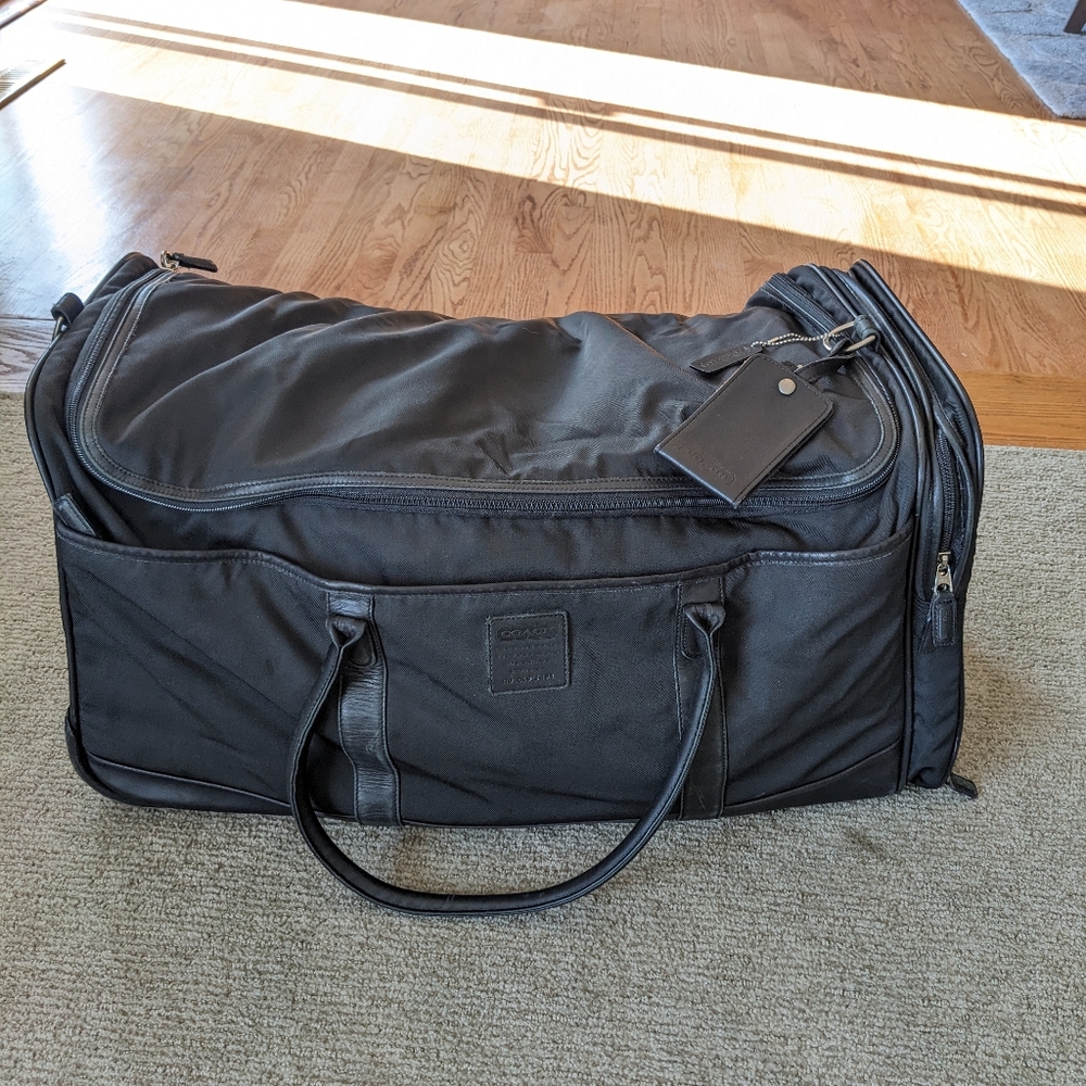 Vintage Greece Coach Rolling Duffle Bag